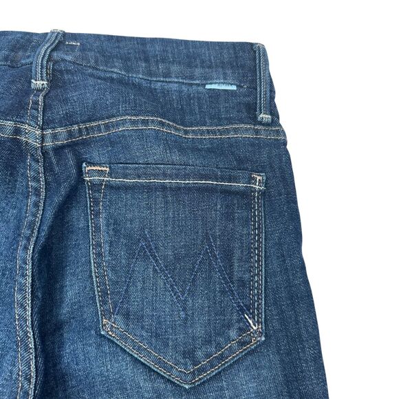 Mother High Waisted Looker Dagger Ankle Fray Jean Women 25 Blue Denim Lacey Wash - Picture 4 of 11